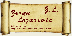 Zoran Lazarević vizit kartica